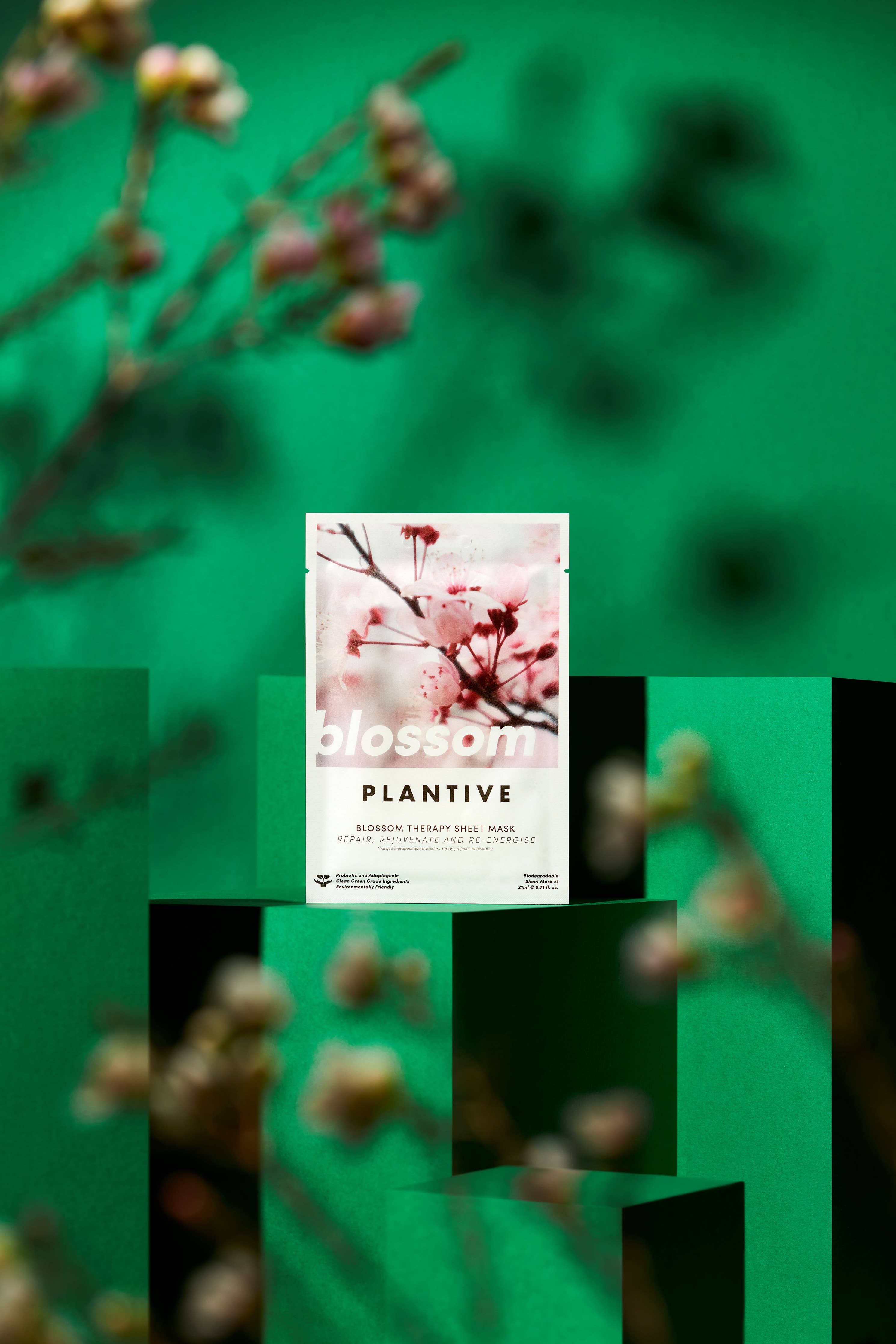 Plantative blossom product packaging.