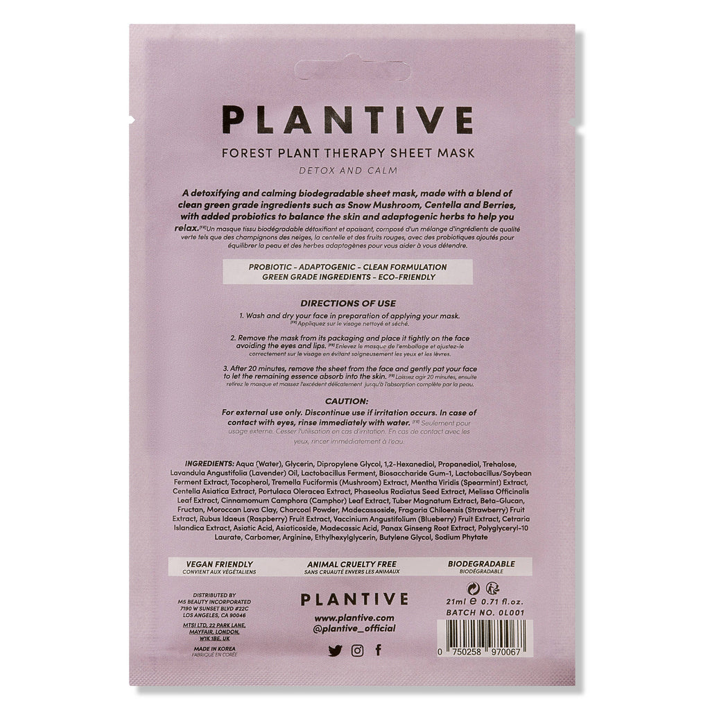 Forest Plantive Sheet Mask