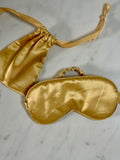 Gold Satin Sleeping Mask & Bag