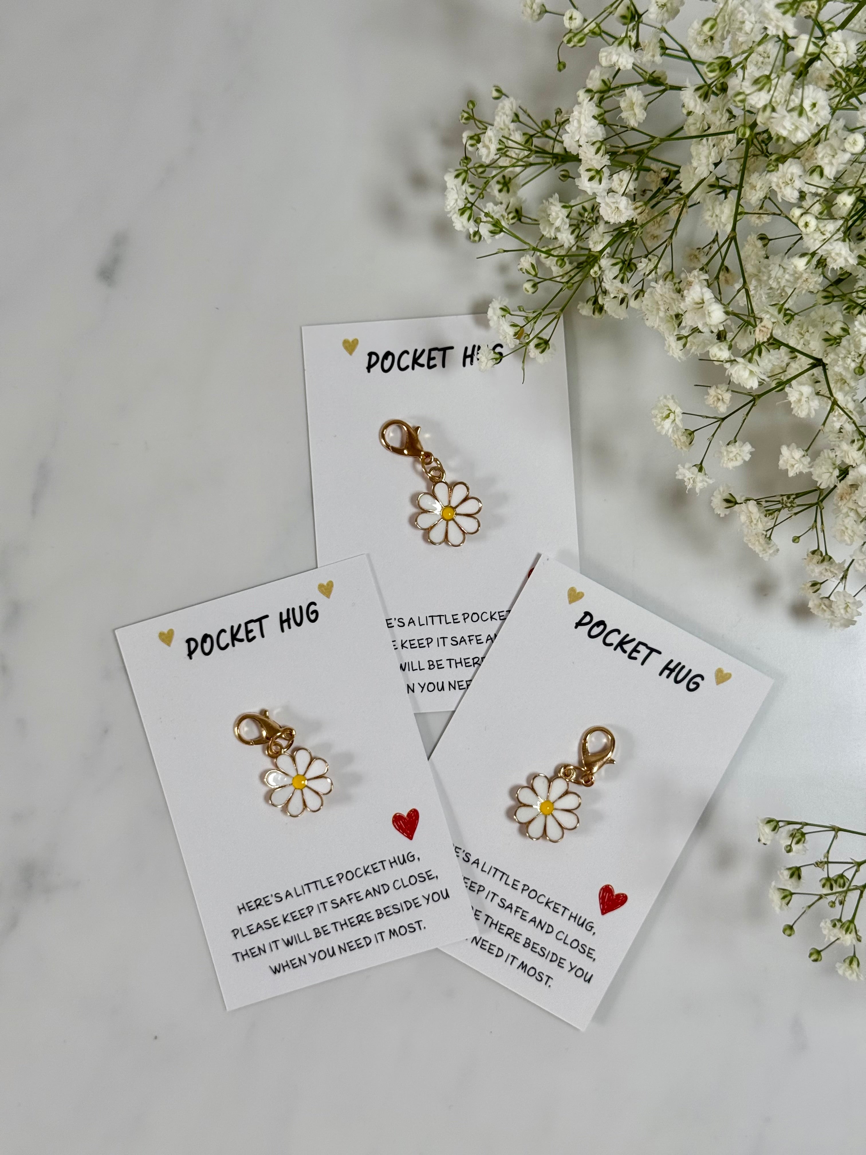 Pocket Hug Daisy Keychain