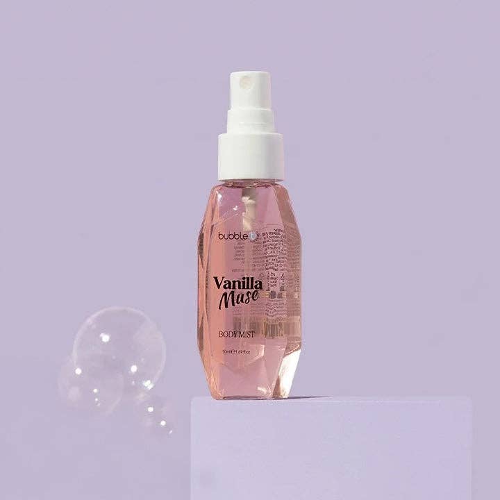 Bottle of 'Vanilla Muse' bubble mist.