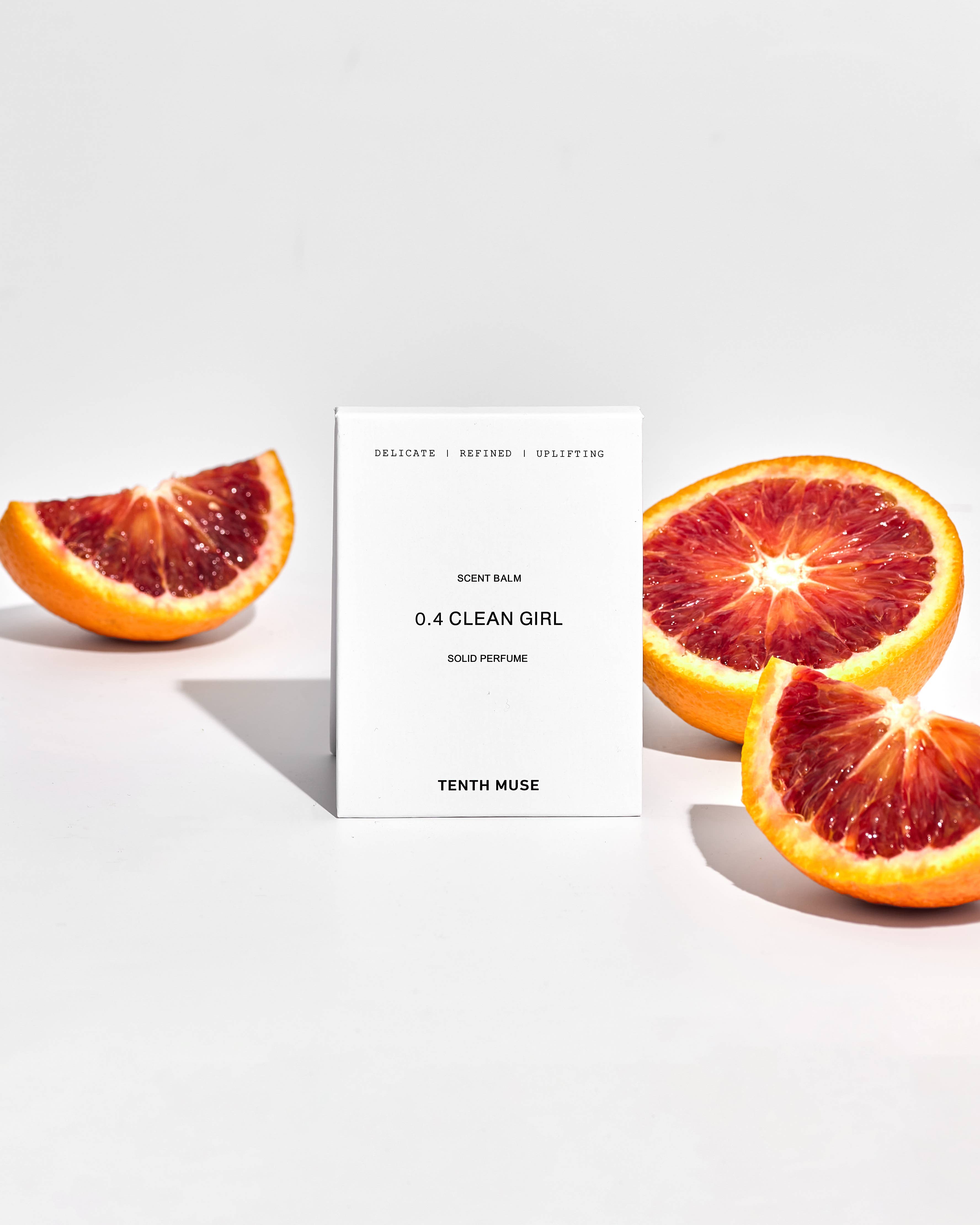 Tenth Muse Clean Girl solid perfume packaging.